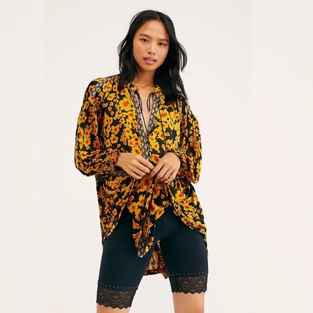 Free People Love Letter Floral Print Tunic XS NWT - Picture 5 of 14